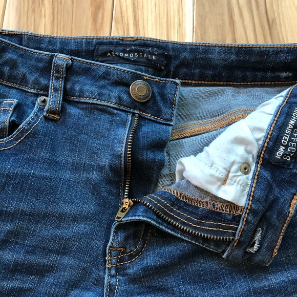aeropostale high waisted midi shorts